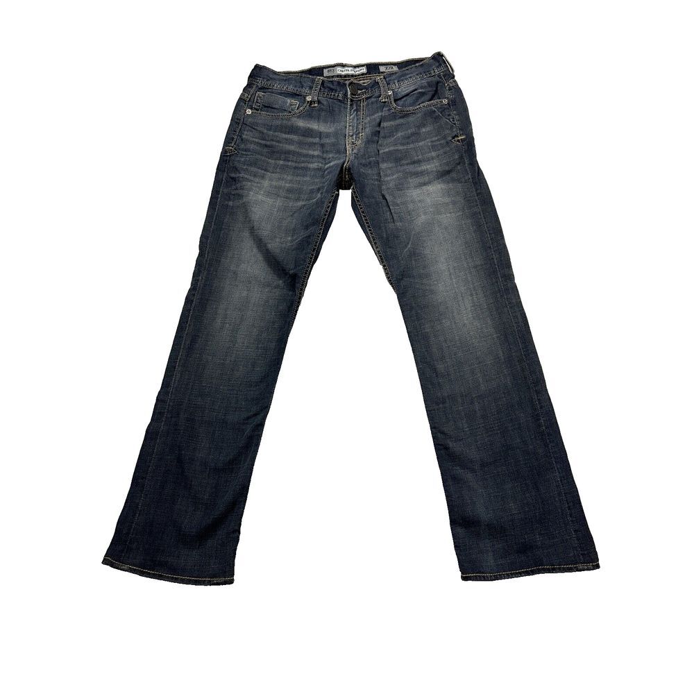 BKE Jeans Mens 32x30 Blue Carter Straight Leg Faded Preppy Dark Wash Denim 32R
